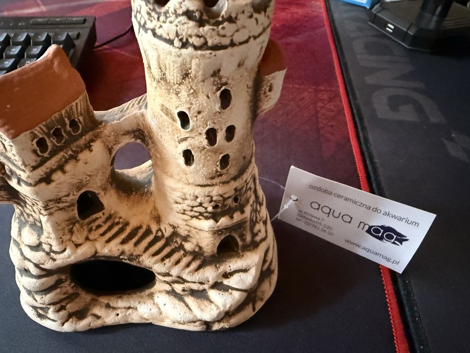 Zamek do akwarium ceramiczny, ozdoba do akwarium. Nowy! Okazja!