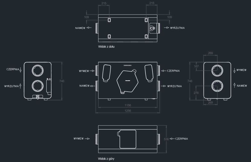 Rekuperator AirPack4 400h lub 400v ENTHALPY z montażem