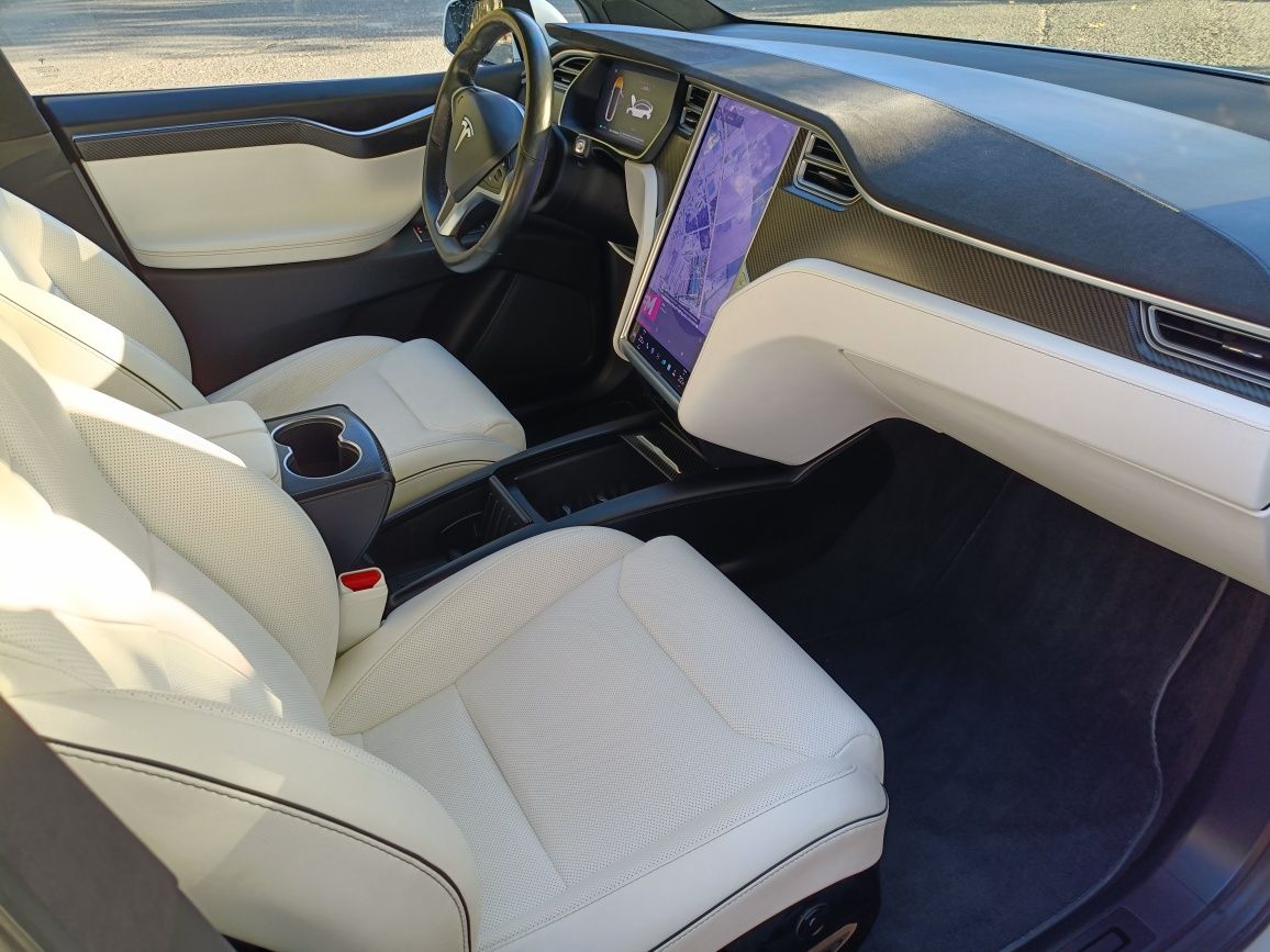 Tesla Model X Ludicrous P100D | 7 Lugares | Pele Branca | Topo de Gam