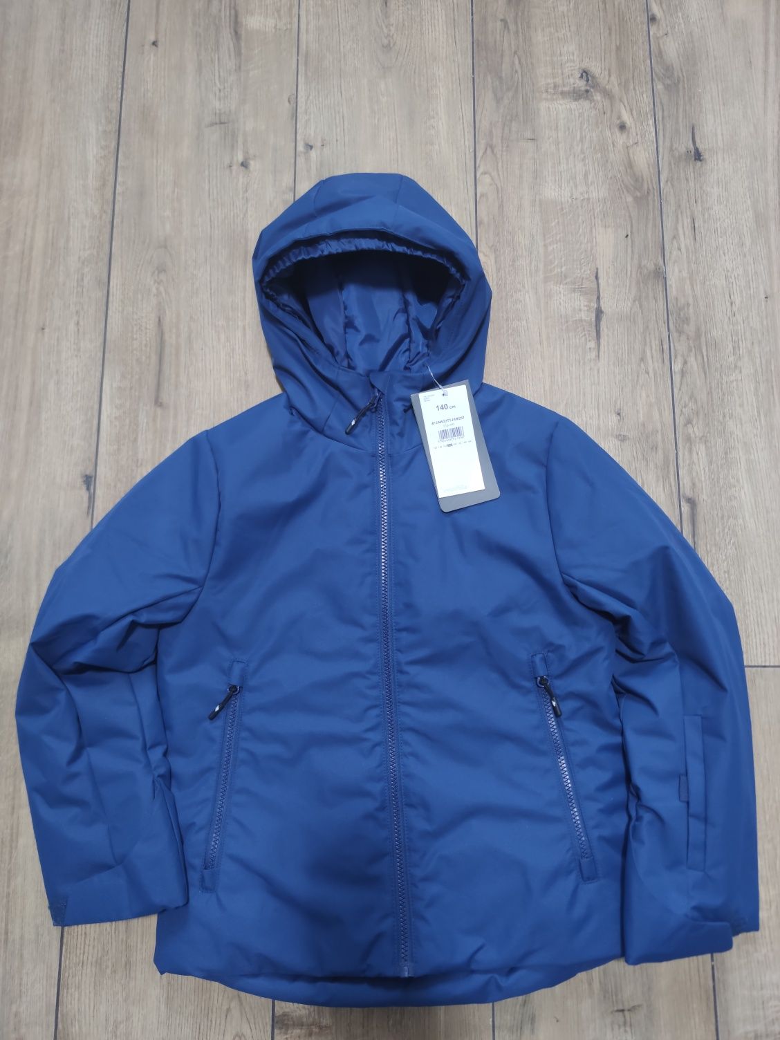Zestaw narciarski chłopięcy kurtka spodnie niebieskie 4F rozmiar 140