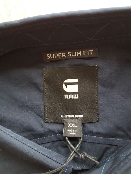 XXL G-star Raw dressed koszula super slim shirt męska granatowa