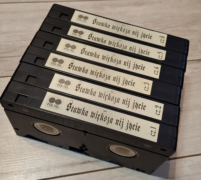 Stawka większa niż życie. 6 kaset VHS. Komplet.