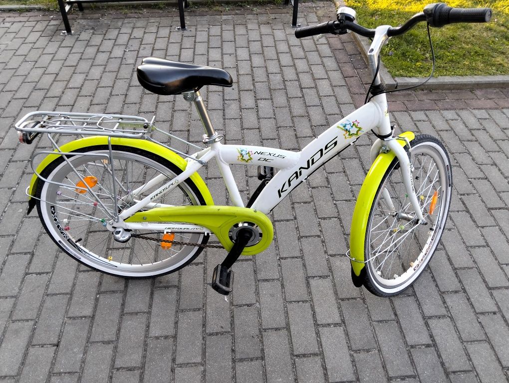 Rower dziecięcy zielony bialy Kands