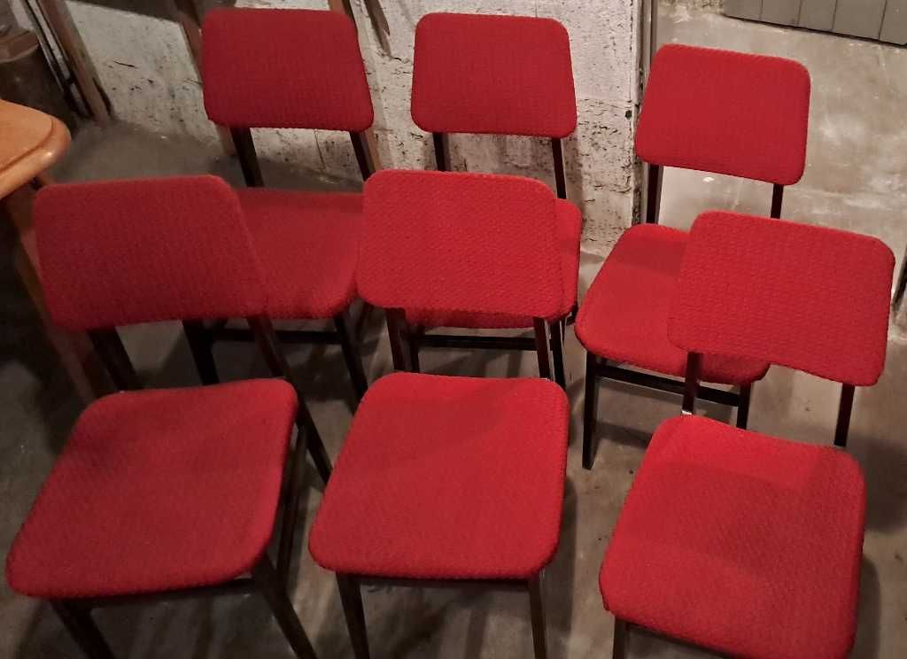 Stół i 6 krzeseł PRL