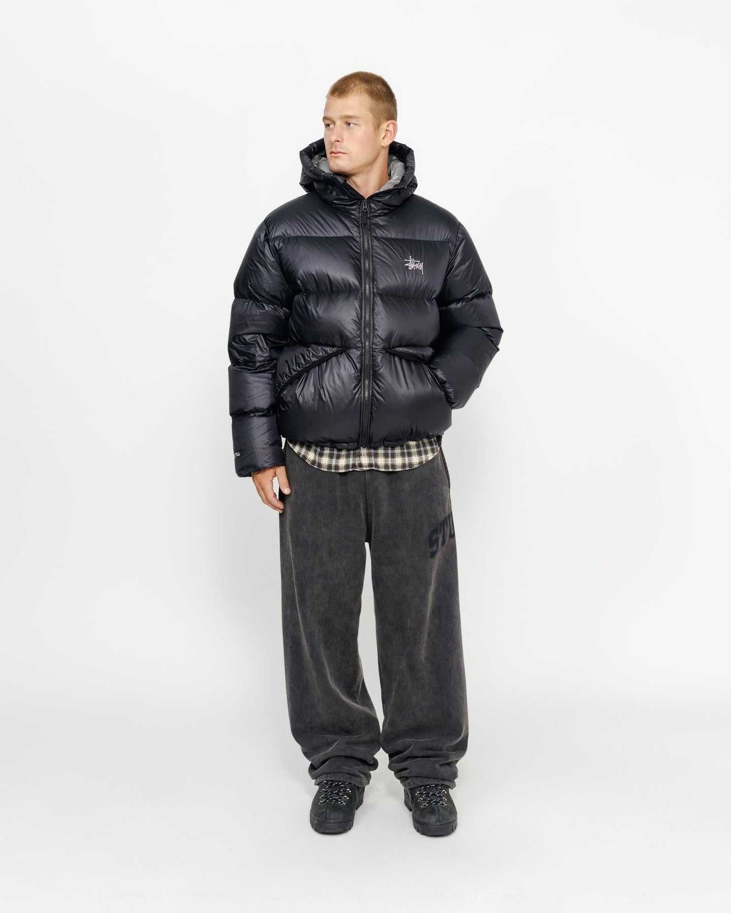 Парка STUSSY Micro Ripstop Down Parka Black/Grey