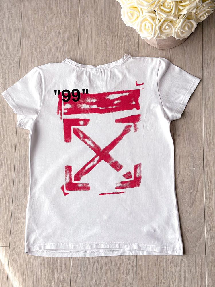 Koszulka Off-white biała L 40 t-shirt damski damska impressionism