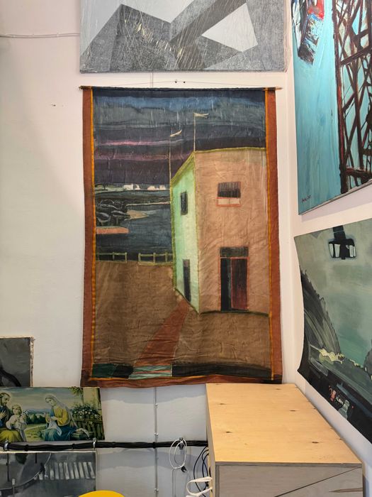 obraz na jedwabiu "Dom" Joanna Stasiak, 2010, tajemniczy, nieoczywisty