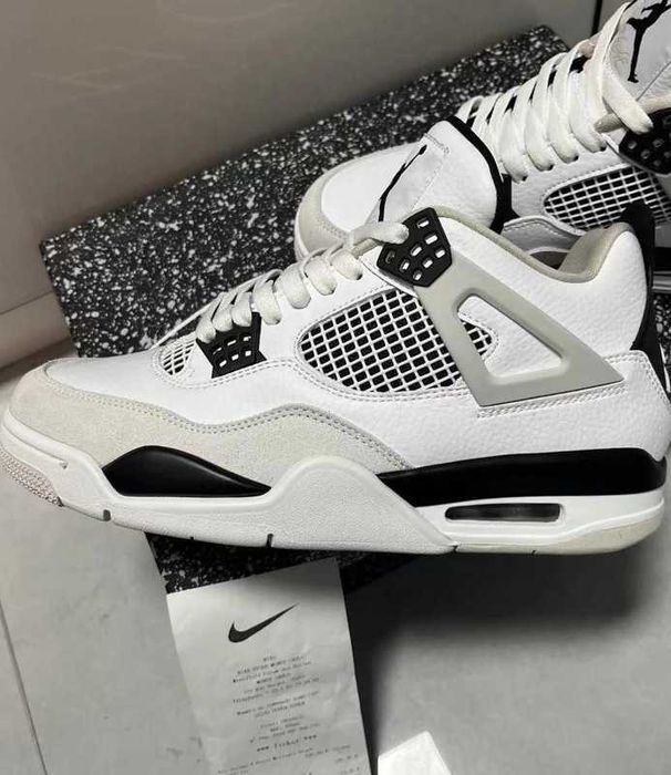 "Buty Mokasyny" Jordan_4_Retro_Military_Black rozmiar.41