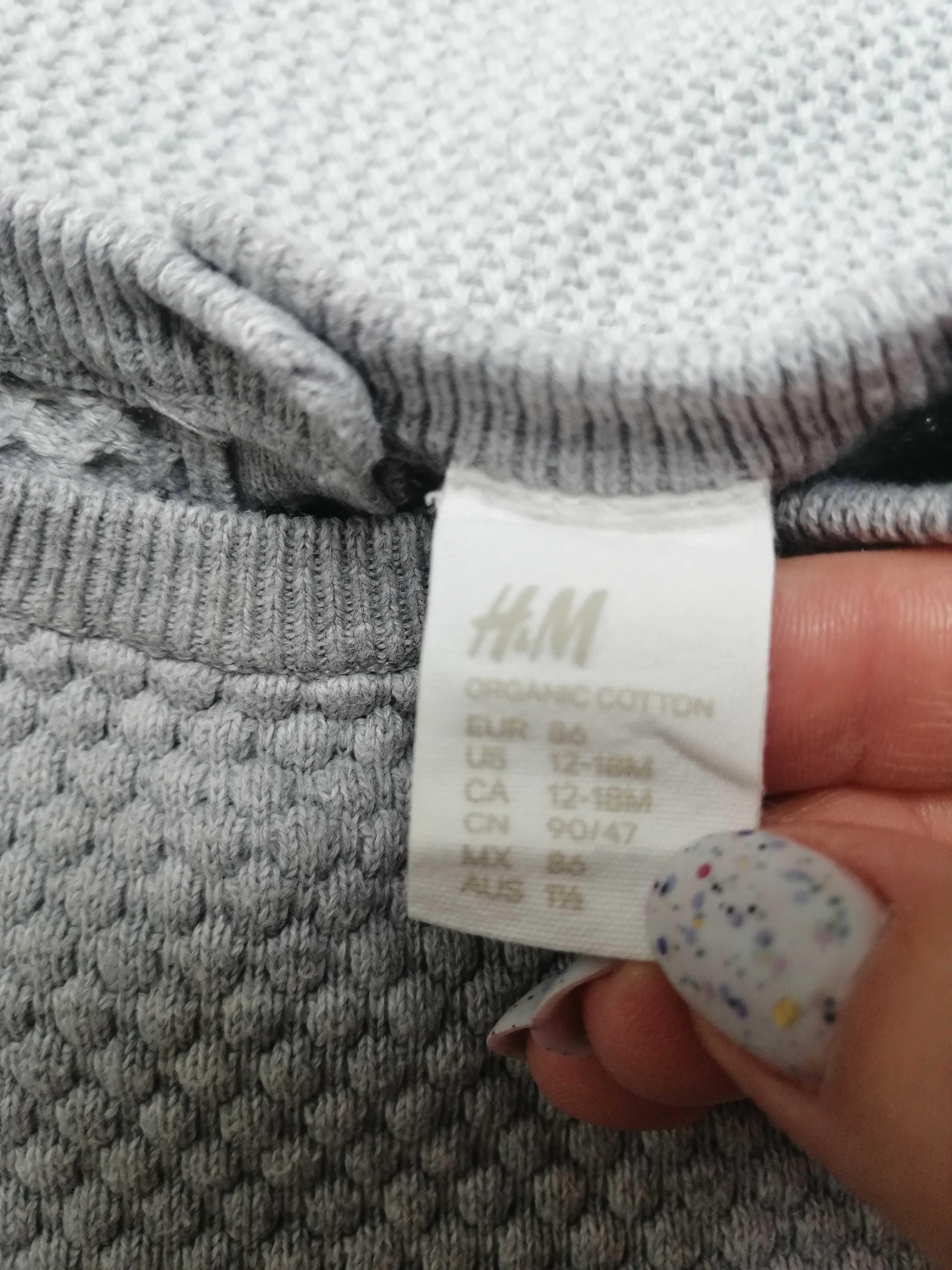 Komplet niemowlęcy/dziecięcy, sweter+spodnie, H&M, rozmiar 80/86