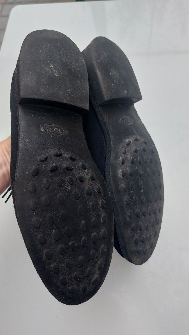 Туфлі Tod's замш темно синього кольоруТуфлі Tod's замш темно синього к