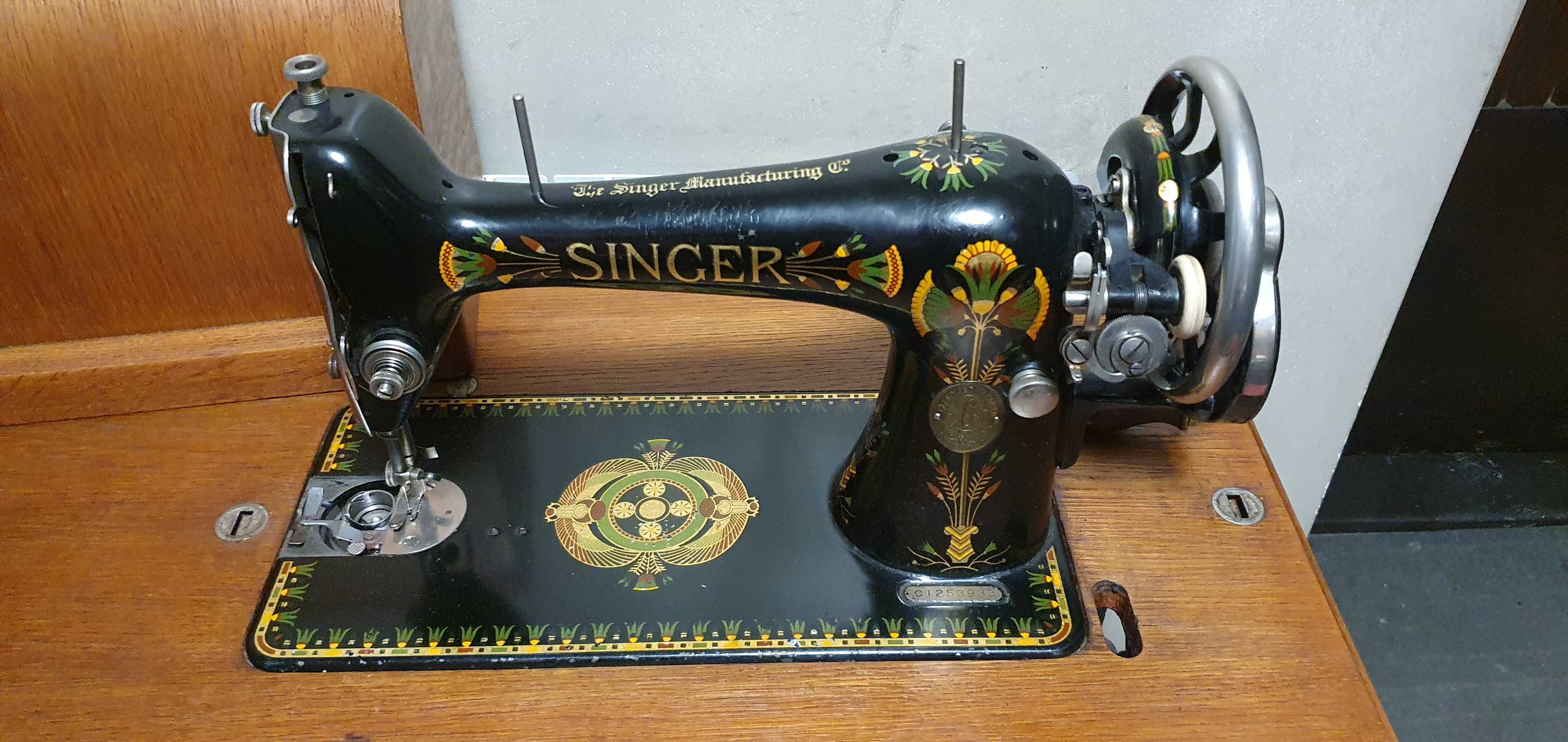 Antyk Stara Maszyna do szycia SINGER Zabytek KPL.