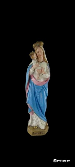 Stara rzadka figurka Matki Boskiej Maryji gipsowa