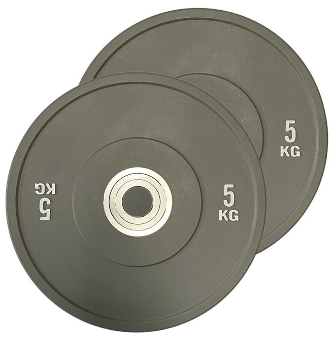 Obciążenie olimpijskie 2x5 KG talerze olimpijskie SZARE wzmocnione