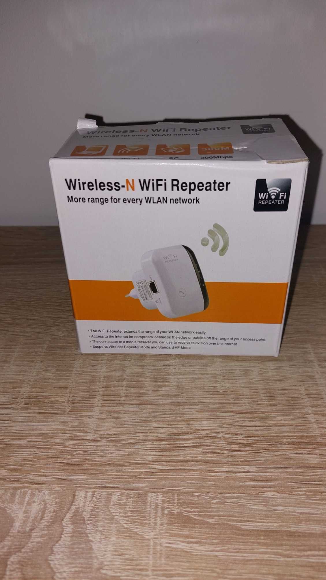 Wzmacniacz sygnału Wi-Fi Wireless Repeater Biały