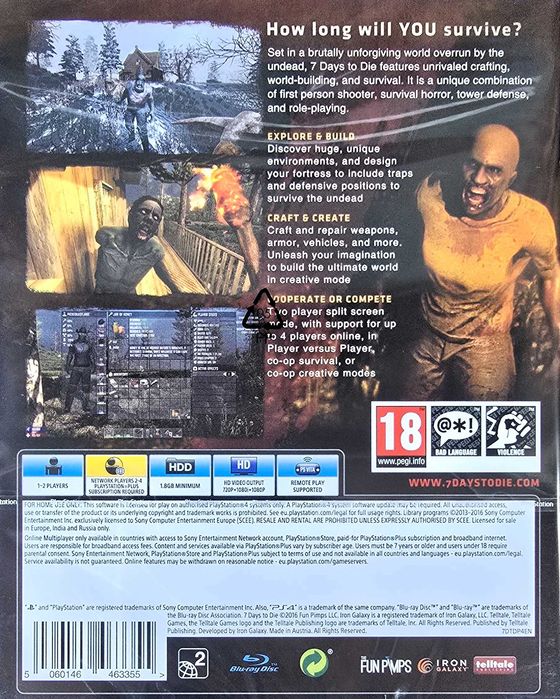7 DAYS TO DIE Playstation 4 PS4 PS5 Nowa Sklep Multigames Kraków