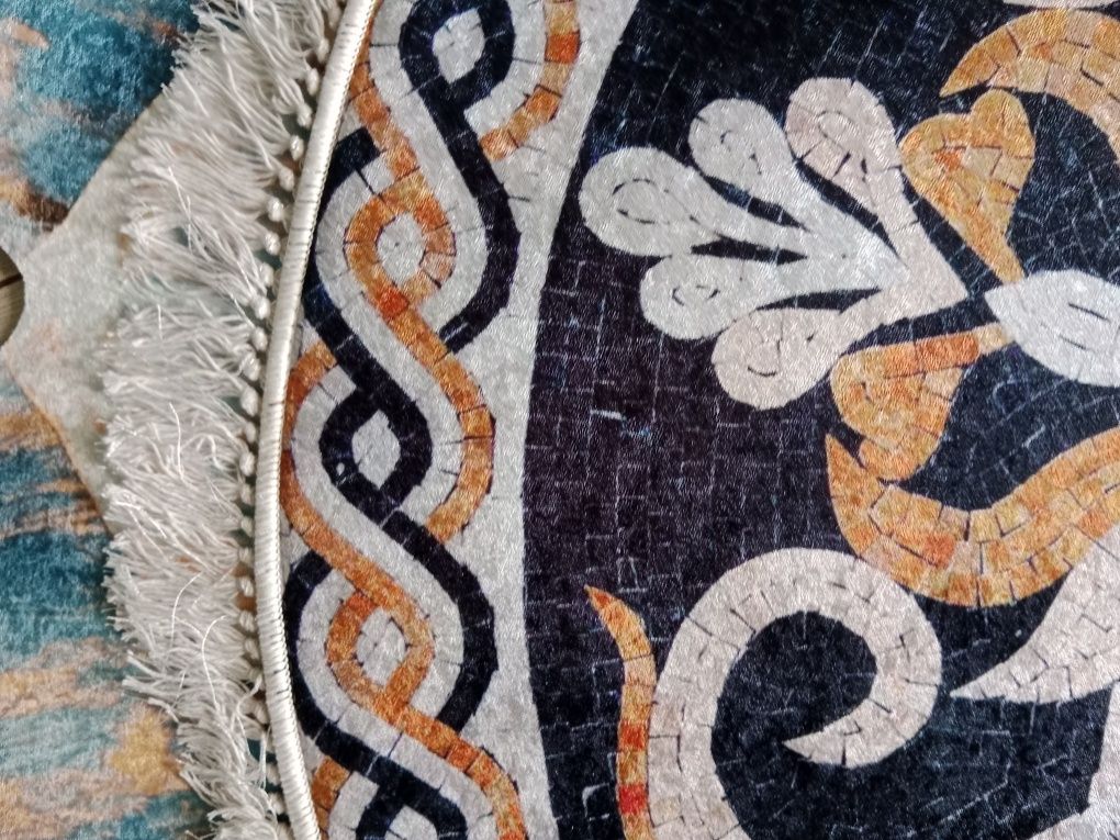 Okągłe 120cm nowe dywaniki antypoślizgowe 2wzory