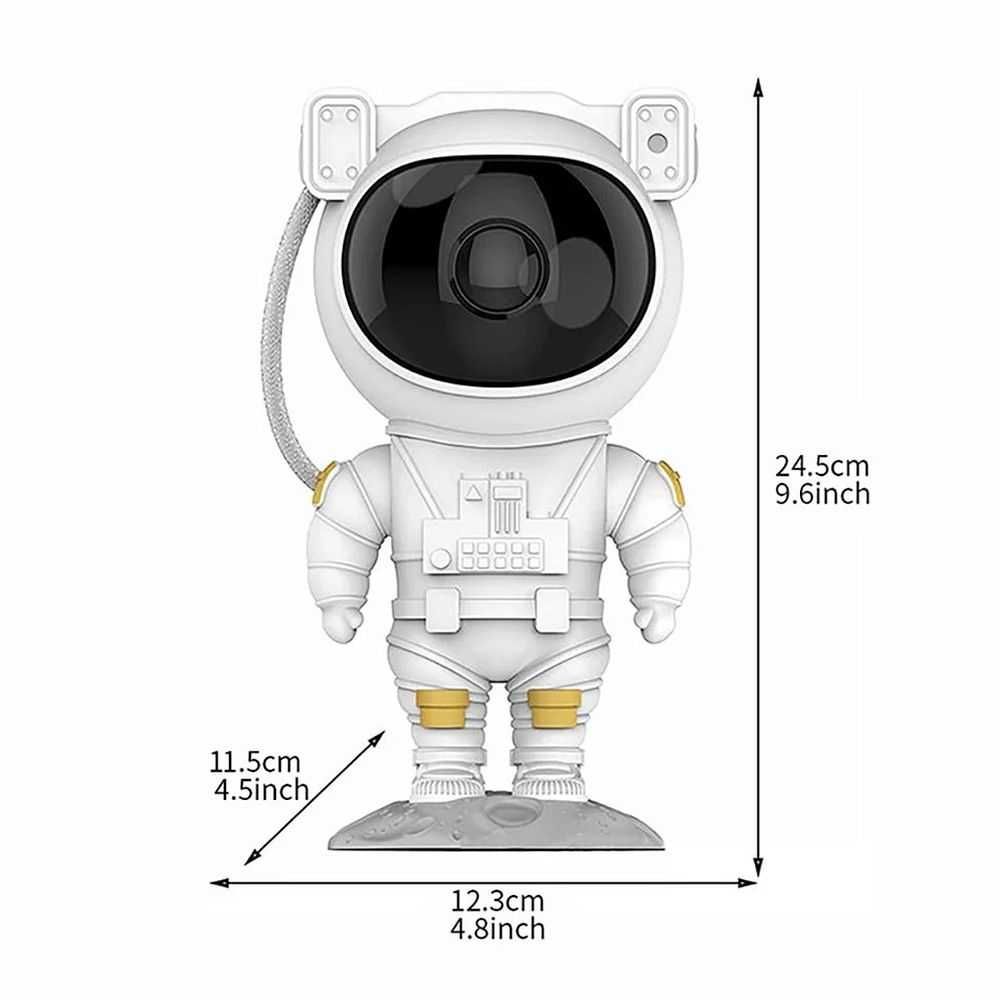 Projektor GWIAZD LED / Disco astronauta biały