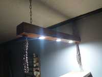 Lampa LED loftowa kantówka handmade