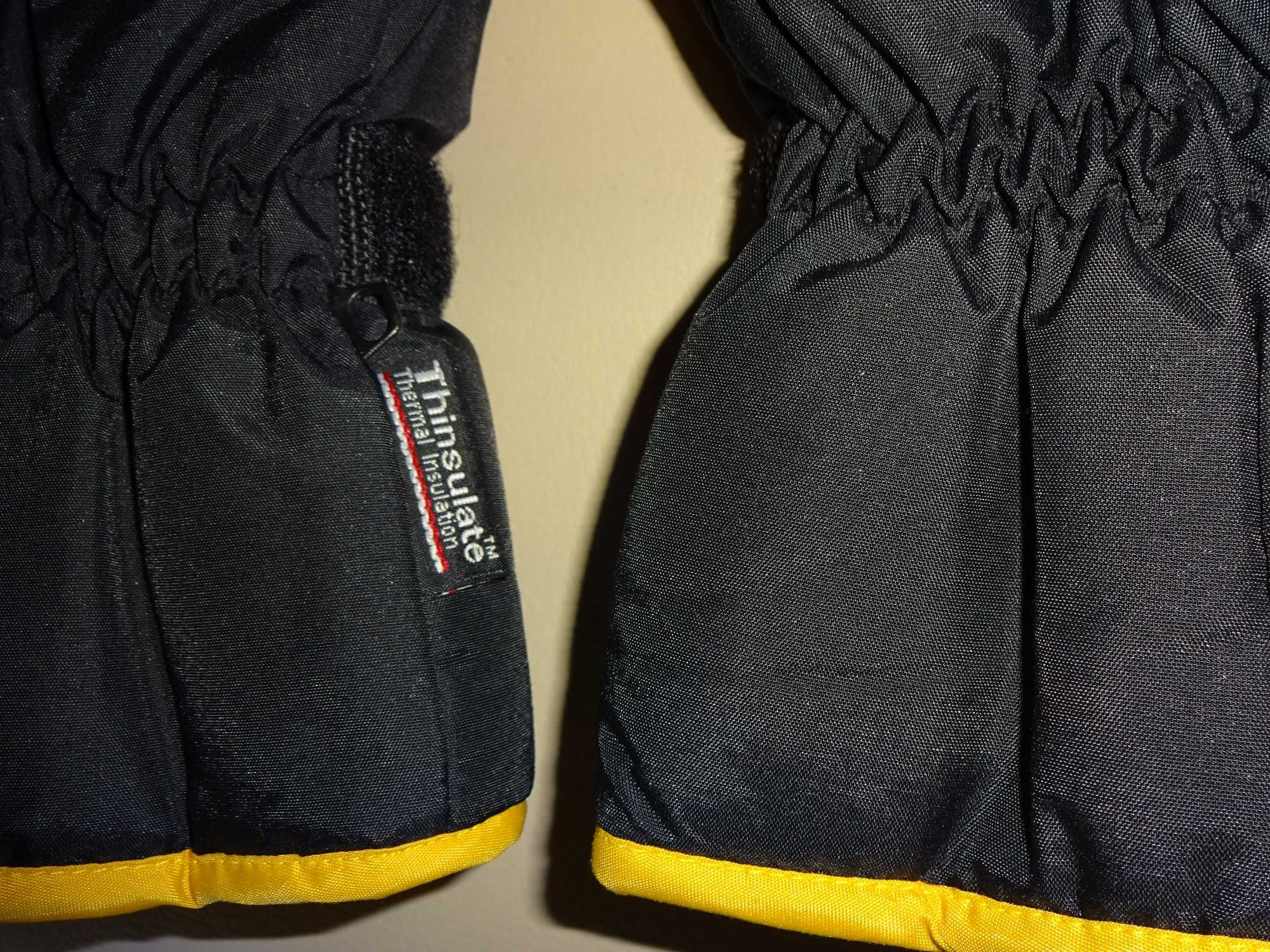 SupraTherm Thinsulate ciepłe żółte czarne rękawice narciarskie 9,5