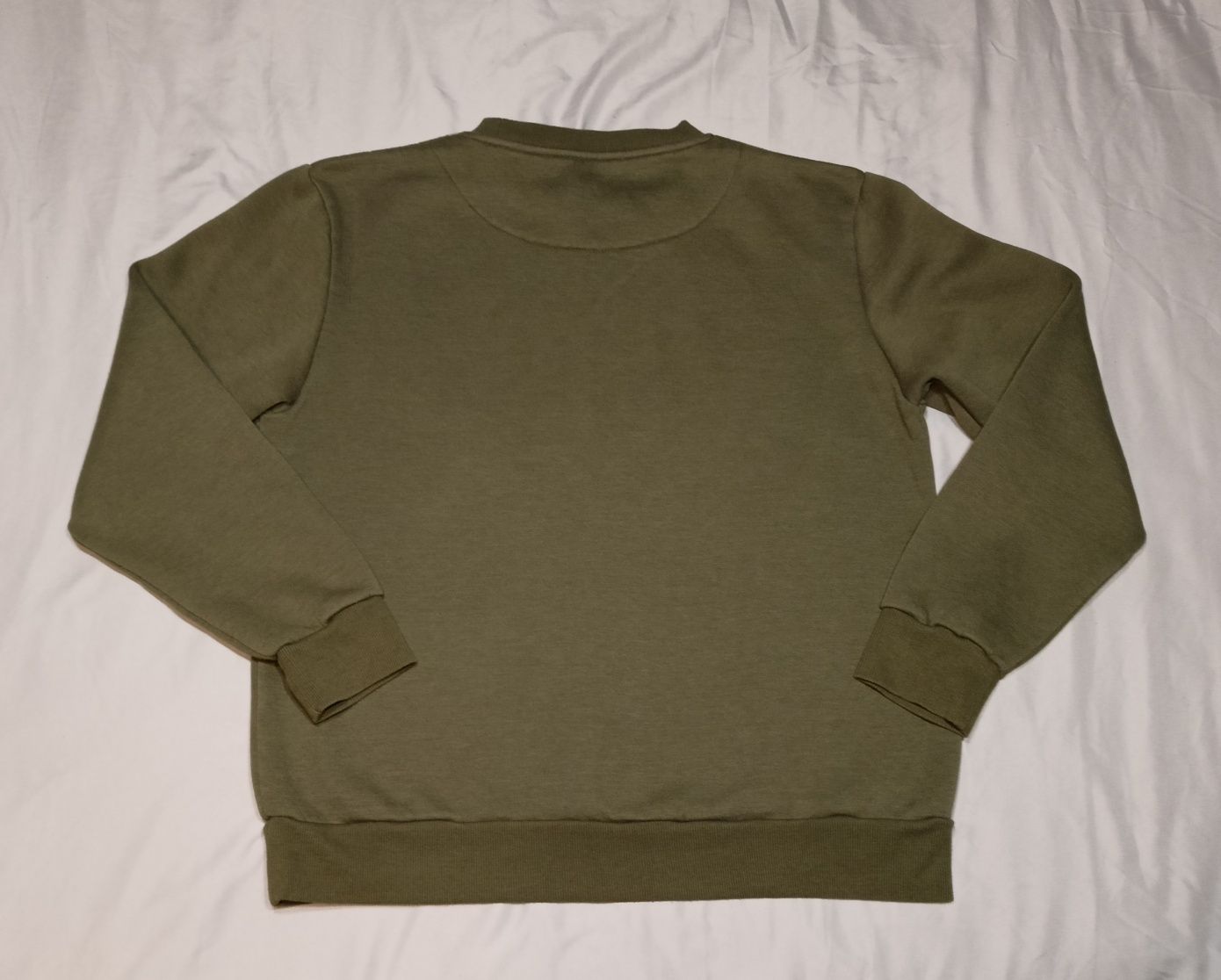 Zielona, khaki bluza męska, napis moro, rozmiar XL