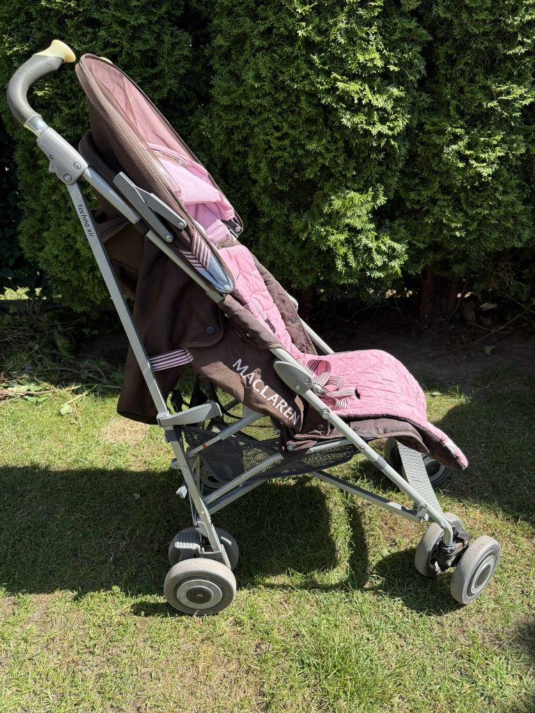 Wózek spacerowy Maclaren Techno XLR – brązowo-różowy