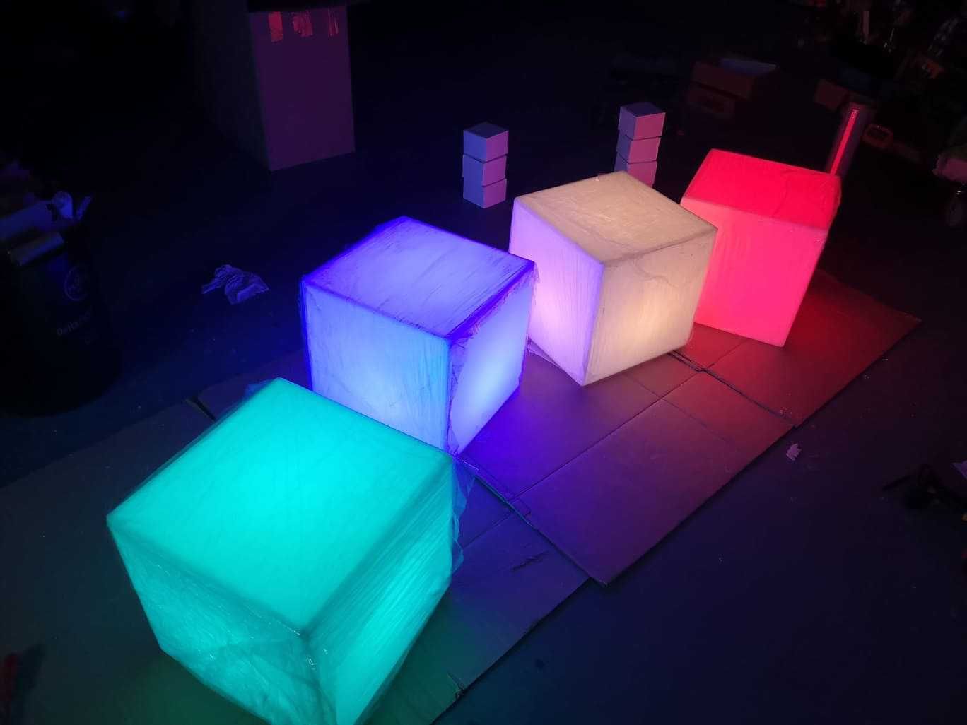 iluminação decorativa cubo led
