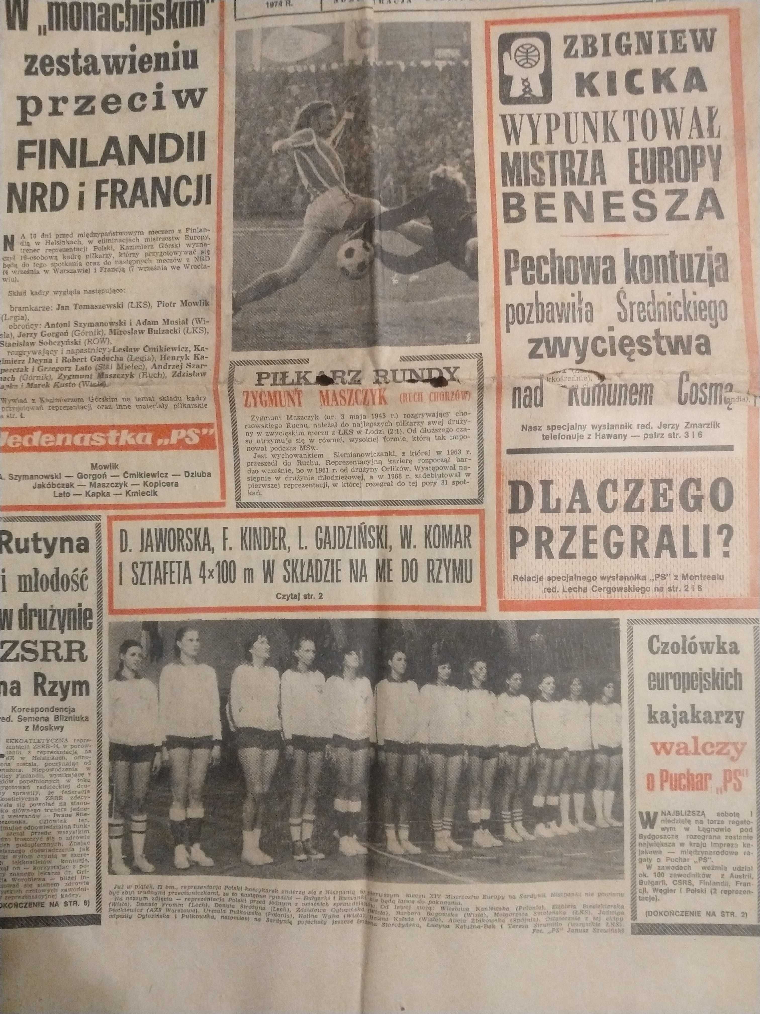 Boks Zbigniew Kicka lekkoatletyka Mistrzostwa Europy Rzym 1974