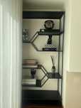 Estante metal preto 90x35x180 cm