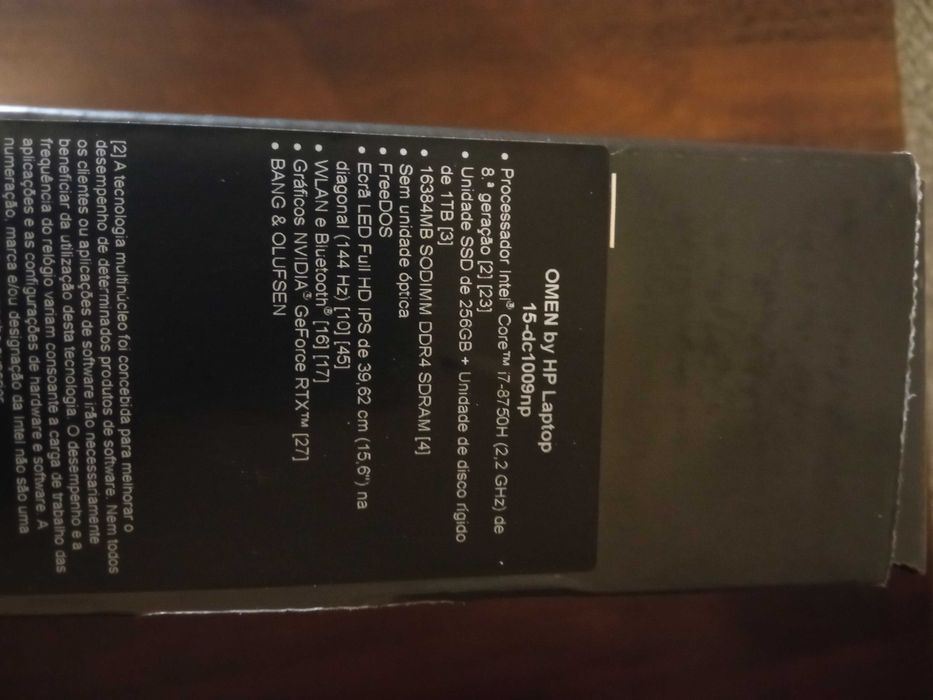 Portátil HP OMEN 15-dc1009np