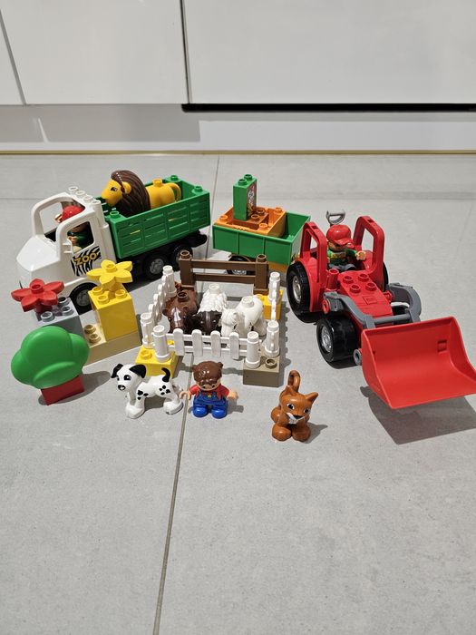 Lego duplo - zwierzęta i pojazdy DWA ZESTAWY