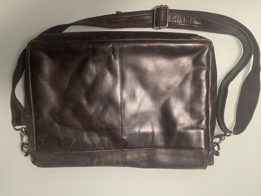 Torba skorzana na laptopa dbramante1928 messenger brązowa