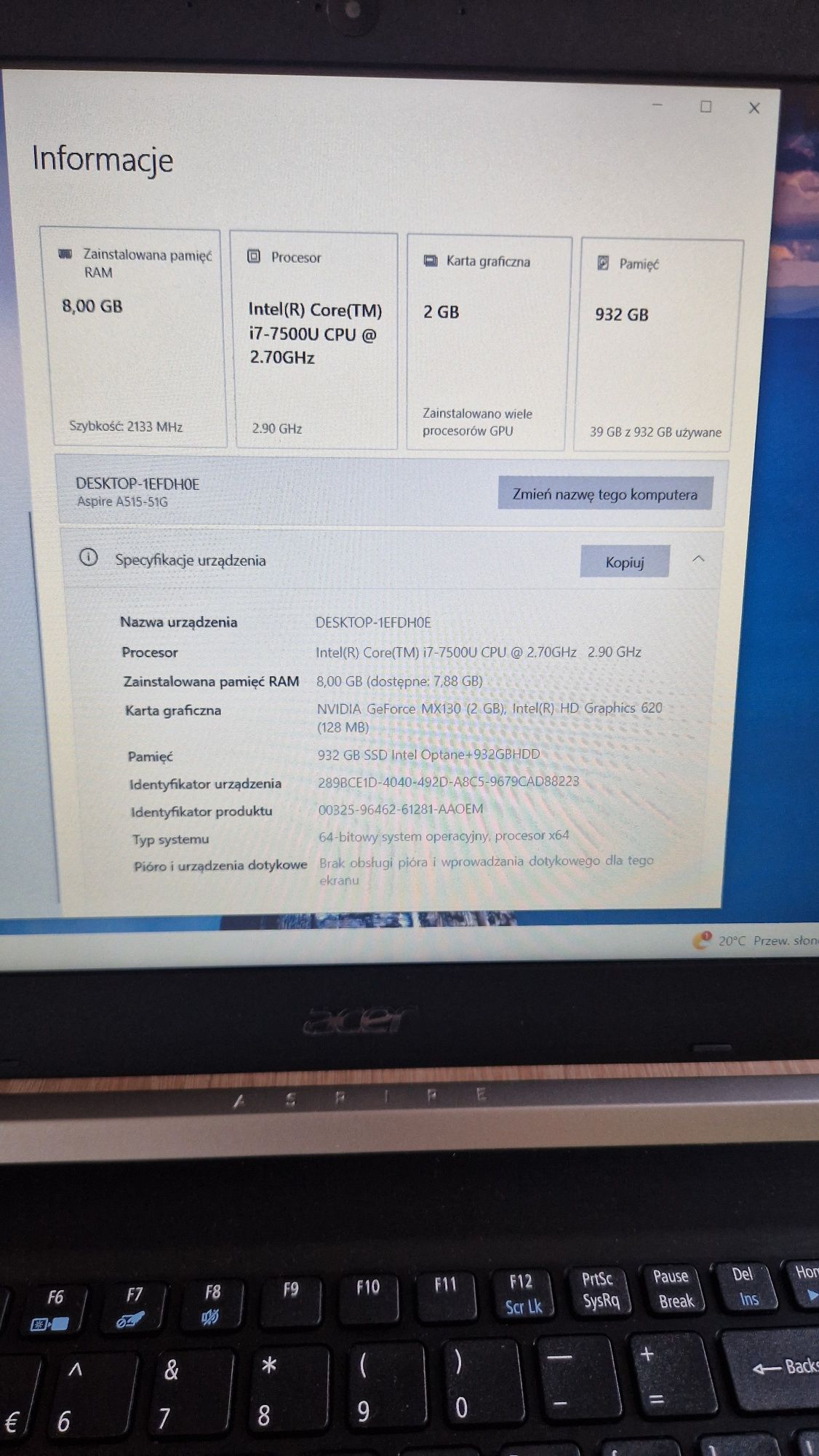 Laptop Acer Aspire 5