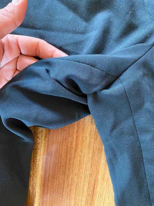 spodnie s m 36 38 eleganckie materiał garnitur proste welna