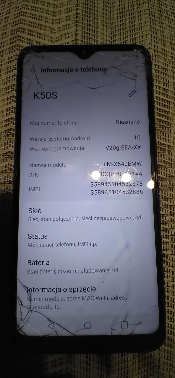 Sprzedam LG k50s