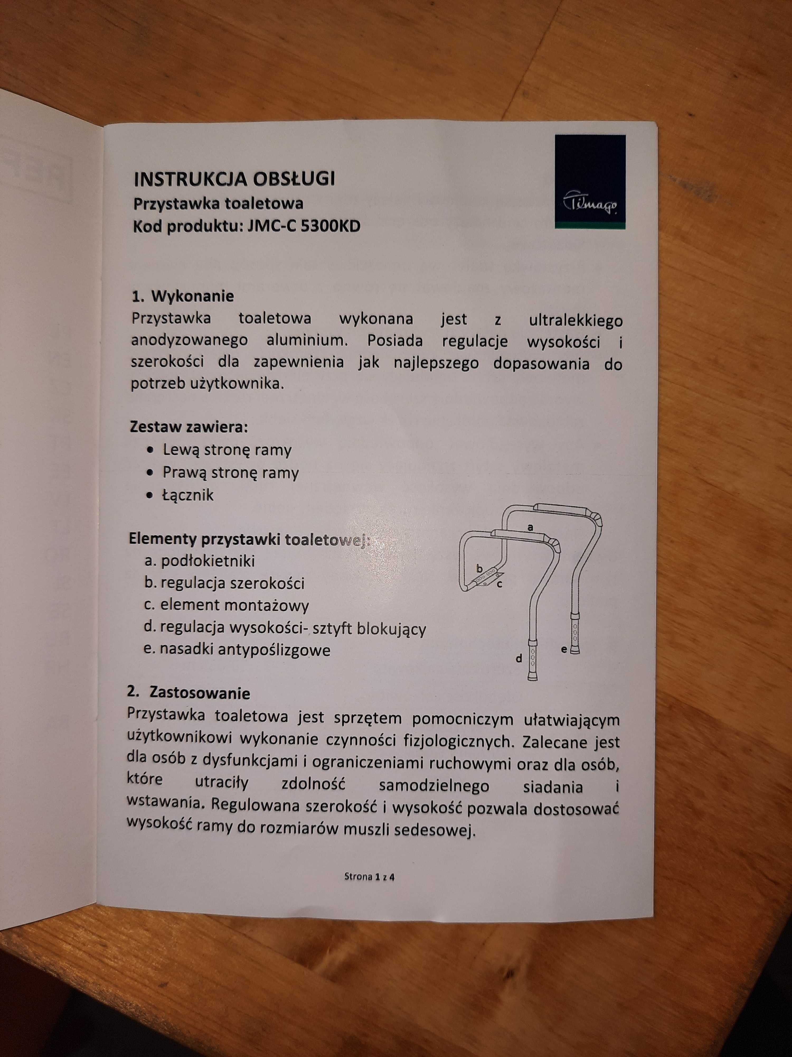 Podpórka do toalety (WC)