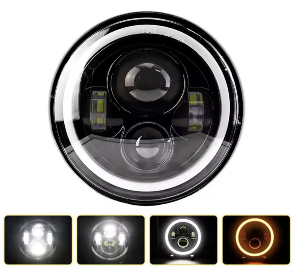 Lampa przednia 7”Full Led offroad Range Rover Hummer Suzuki Nissan Toy