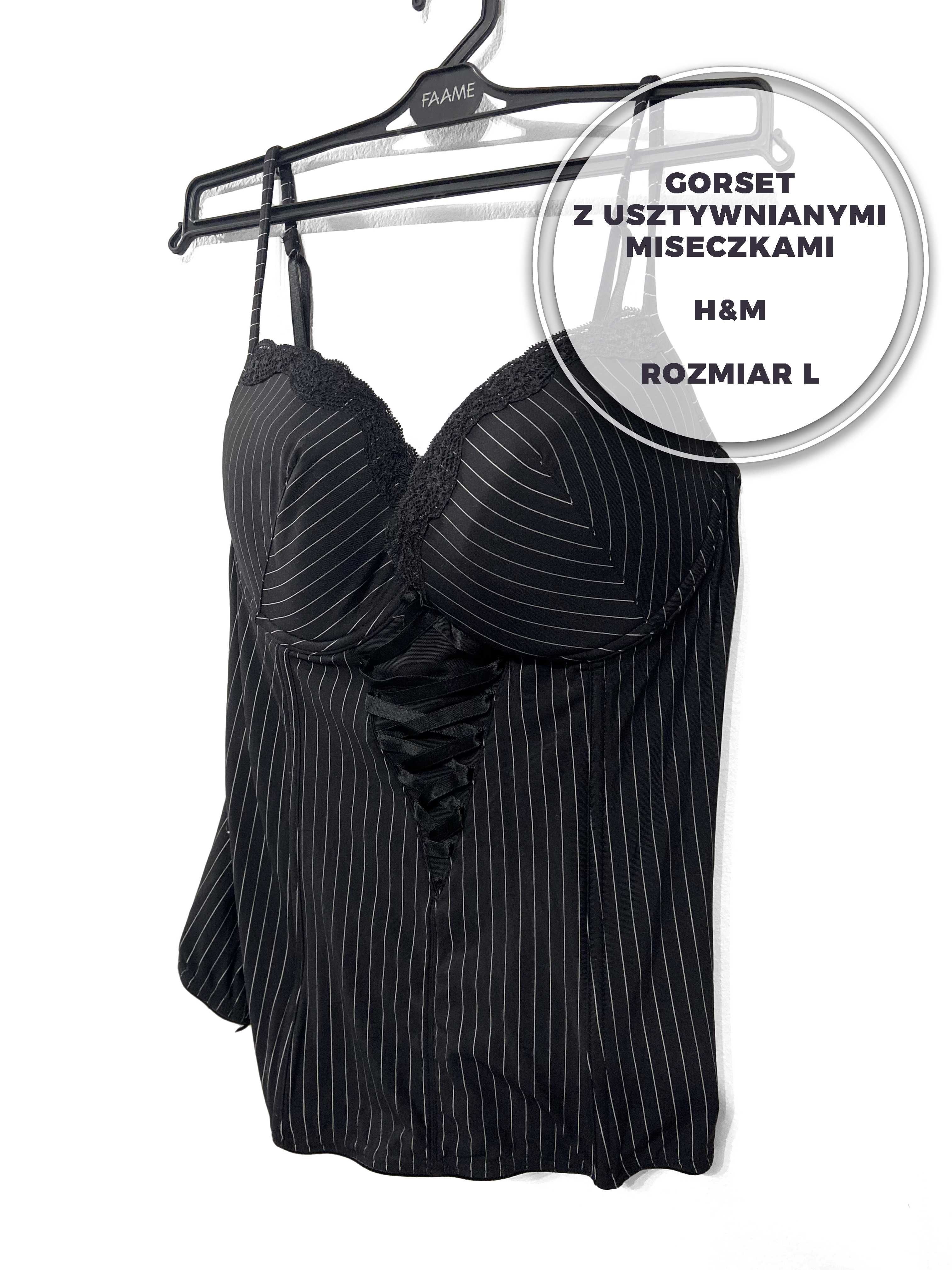 Gorset z usztywnianymi miseczkami H&M