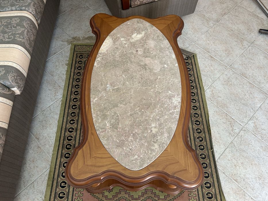 Mesa centro sala com pedra marmore