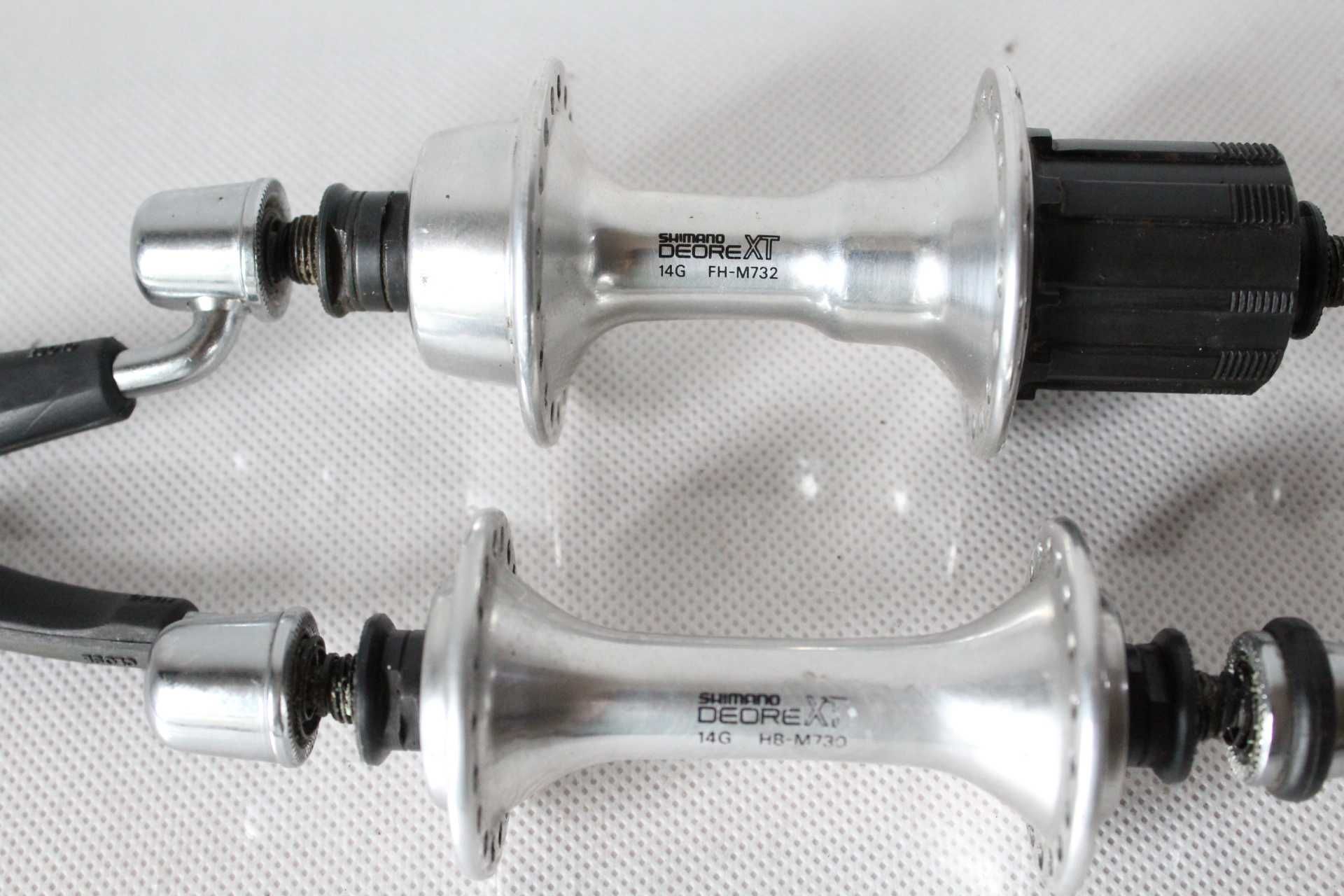 piasty shimano DEORE XT retro mtb M732 M730 36H 100/135mm  7sp era cj7