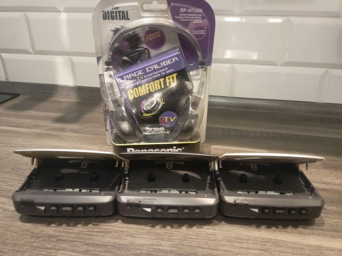 Walkman Sony WM-EX 190, WM-EX 192, WM-EX 194 + słuchawki Panasonic