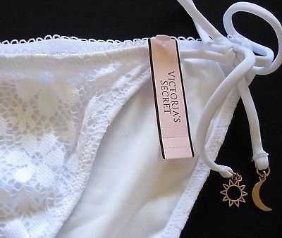 Victoria's Secret White Daisy Lace Bikini M