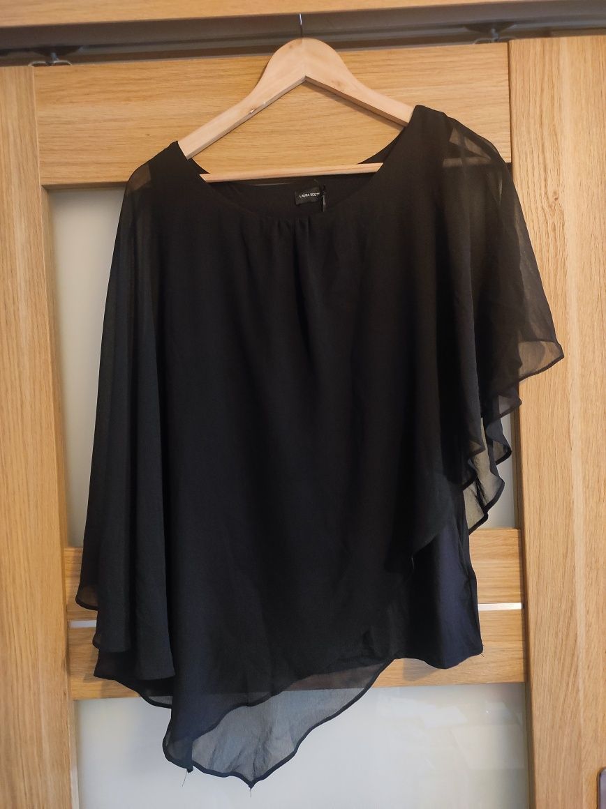 Bluzka asymetryczna Laura Scott 40 L czarna   A4