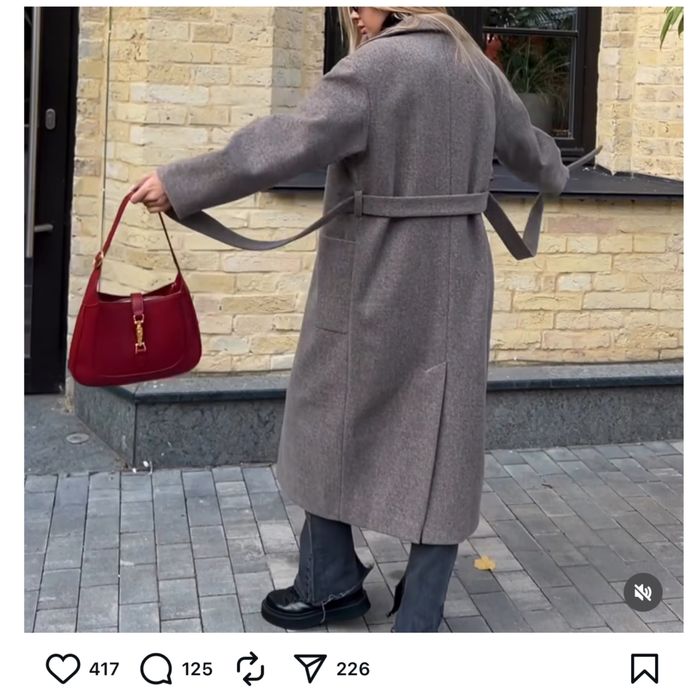 утеплене жіноче пальто кокон