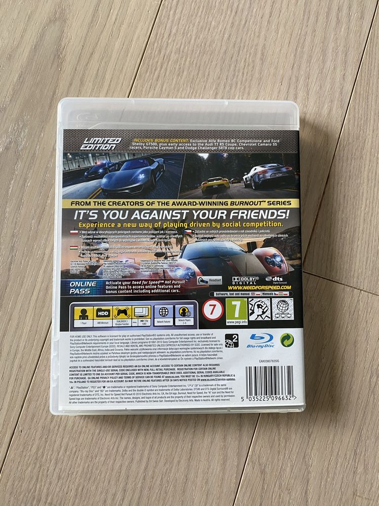 Need For Speed: Hot Pursuit Sony PlayStation 3 (PS3) Limited Edition