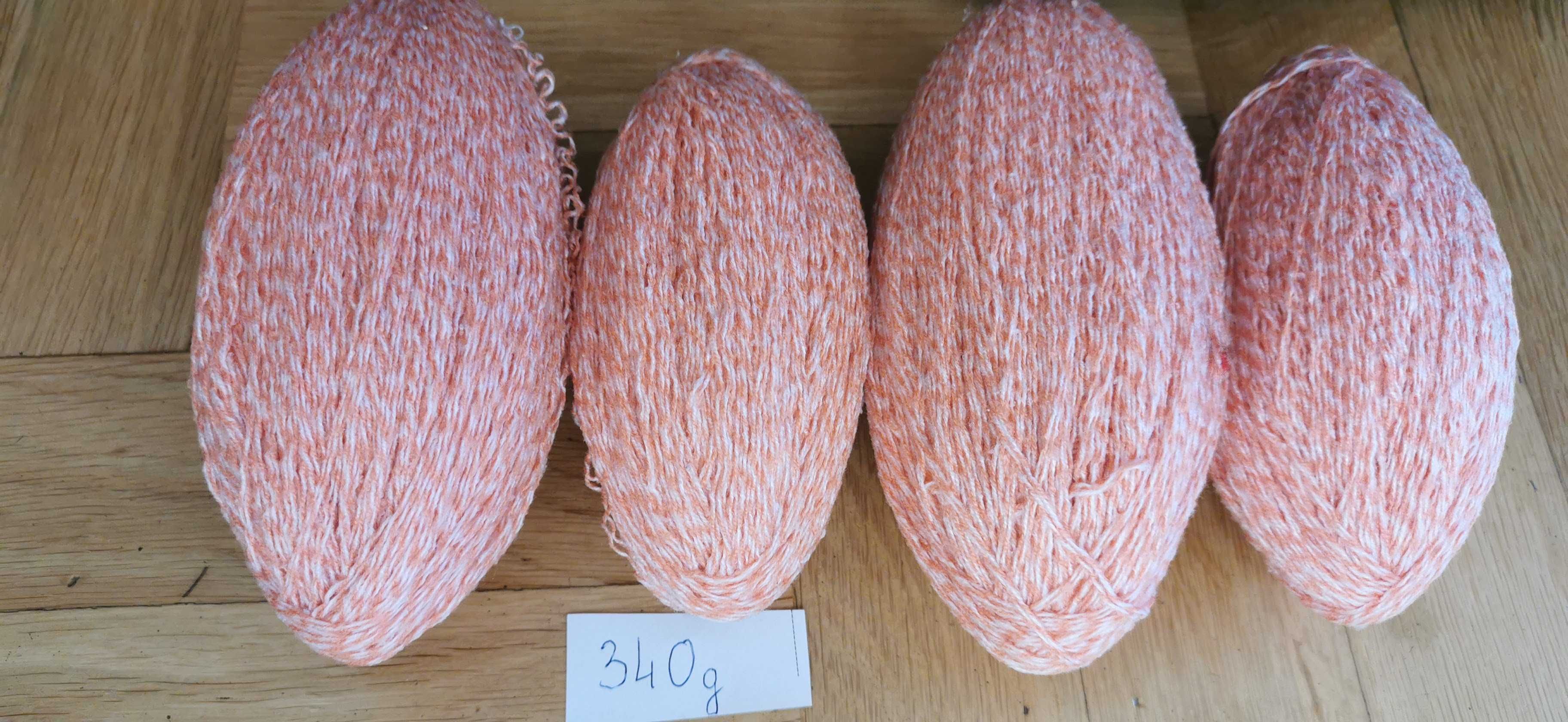 Wełna włóczka 340 g kolor pomarańczowy