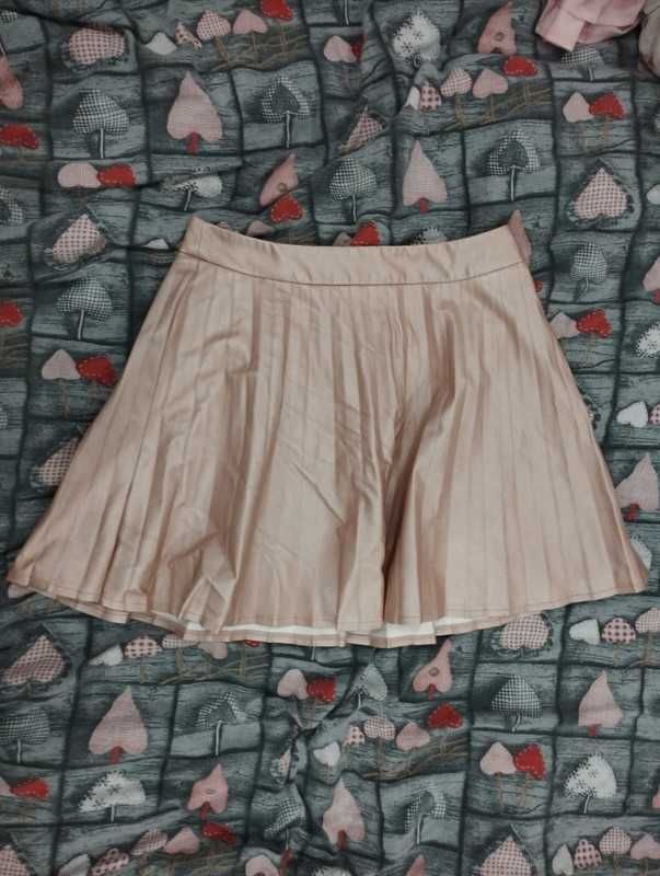 Spódnica plisowana błyszcząca złota harajuku himekaji Japan style