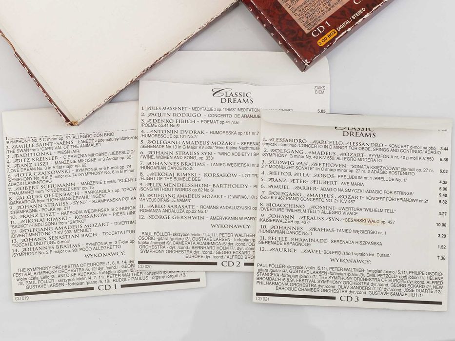 3 CD HITY muzyki klasycznej Classic Dreams Płyty CD komplet