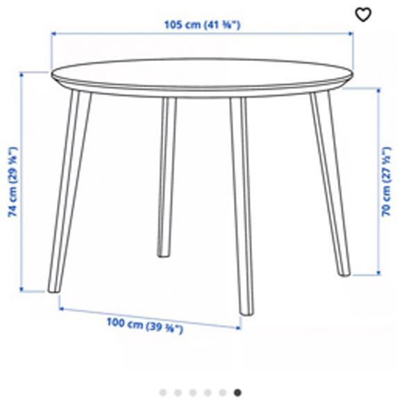 Mesa redonda preto modelo Lisabo Ikea