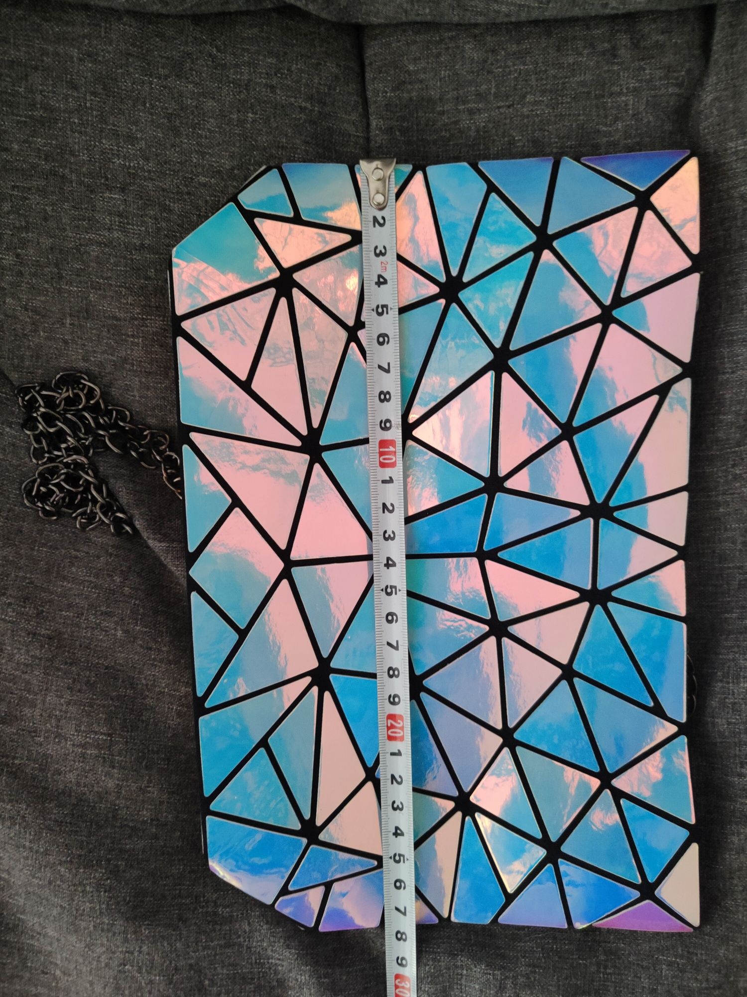 Piękna torebka holograficzna geometryczna nowa bao bao