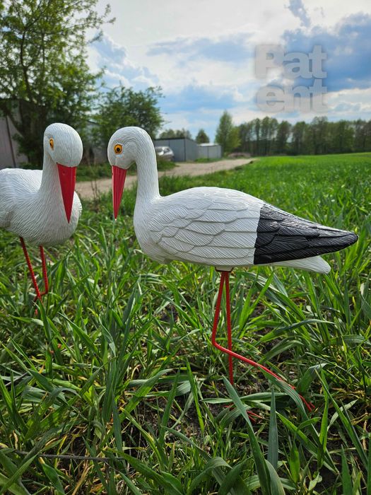 Figurki bocian bociek do ogrodu dekoracja działka ozdoba 2 szt.